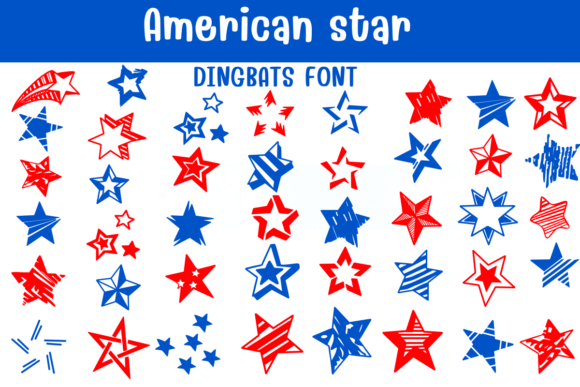 American Star: A Festive Dingbats Font for Web Design Projects