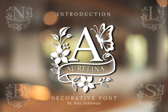 Aurelina Monogram: A Decorative Font for Elegant Editorial Design