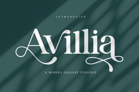Avillia: A Serif Font for Crafters and Small Shop Products