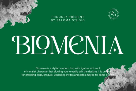 Blomenia: A Serif Font That Brings Handmade Products to Life