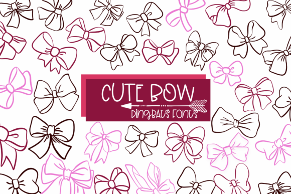 Cute Bow: A Dingbats Font with Hand-Sketched Charm for Branding