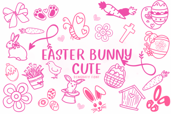 Easter Bunny Cute: A Playful Dingbats Font for Web Design Projects