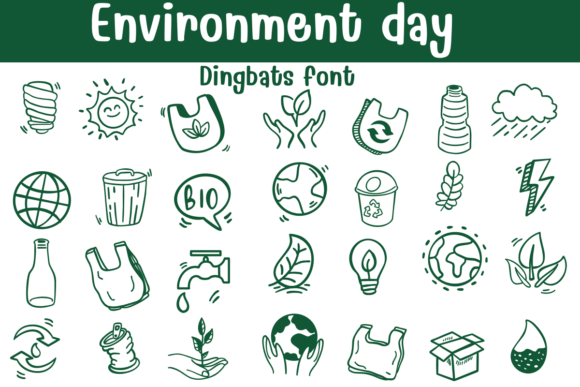 Environmental Day: A Dingbats Font for Editorial Design