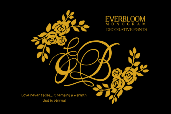 Everbloom Monogram Font
