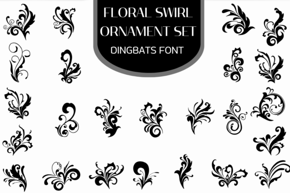 Floral Swirl Ornament Font