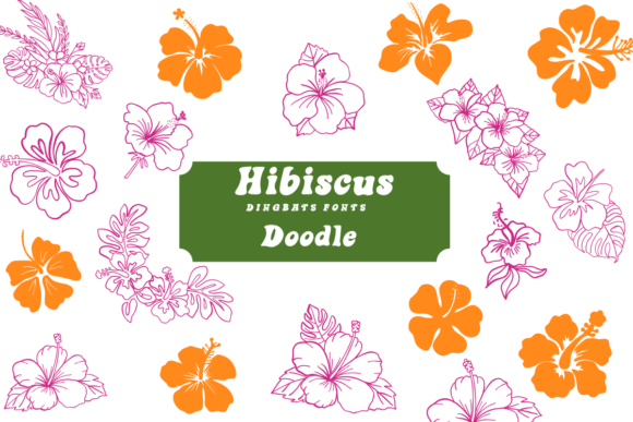Hibiscus Doodle Brings Floral Charm to Branding Projects