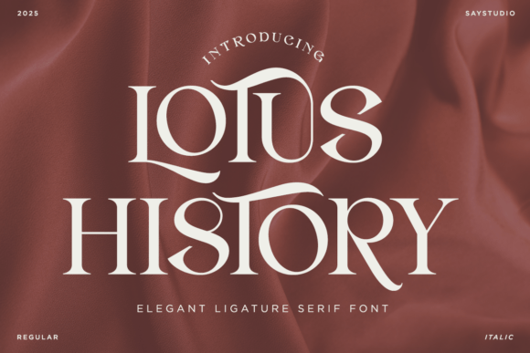 Lotus History: An Elegant Serif Font for Beautiful Branding