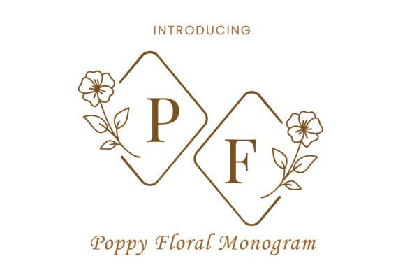 Poppy Floral Monogram: A Decorative Font That Puts Your Brand in Bloom