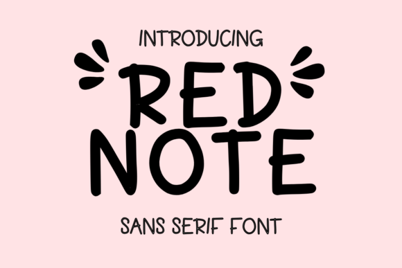 Red Note: A Whimsical Sans Serif Font for Handmade Labels and Shop Branding