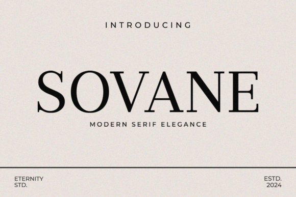 Sovane: A Modern Serif Font for Handcrafted Branding