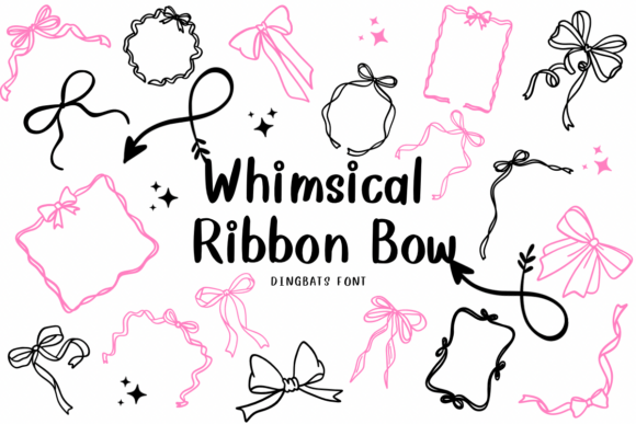 Whimsical Ribbon Bow Font: Elevate Your Handmade Brand